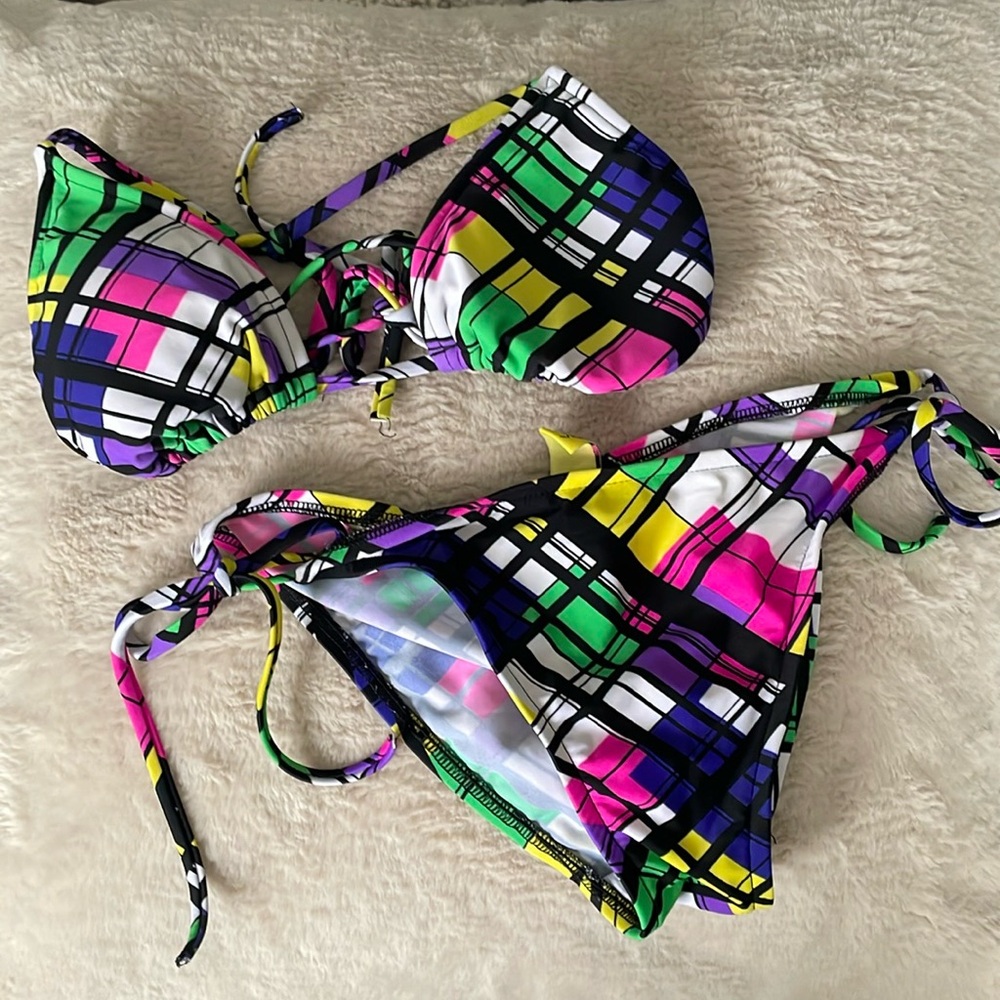 multicolor string bikini